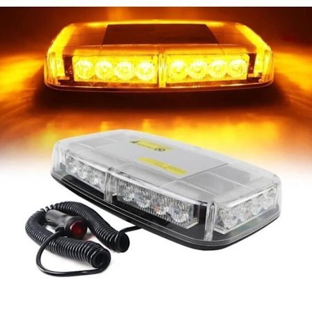 24 LED Varsellys Tak Strobelys Bar med Magnetisk Base