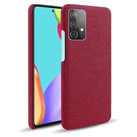 Samsung Galaxy A52 / A52s - KSQ Tygbelagt Textur Skal - Röd Red Röd