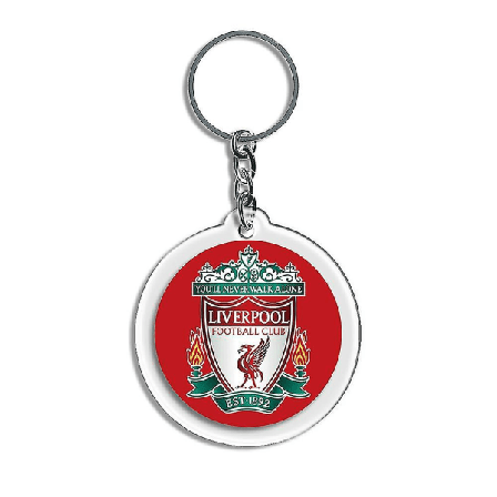 Sztxj Giant Liverpool Football Club Team Emblem Logo Anheng Barcelona Akryl Rund Nøkkelring Anheng