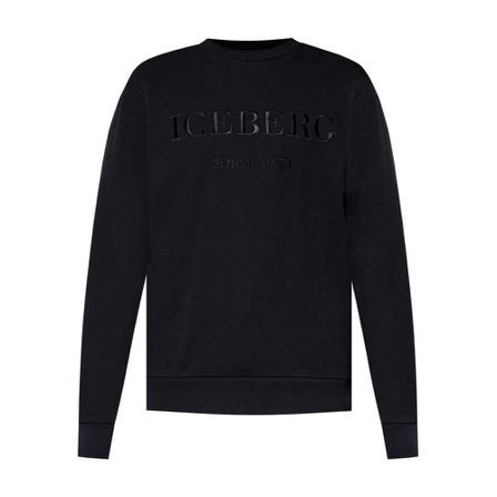 Iceberg, Sweatshirt With Logo Zwart, Heren, Maat:L