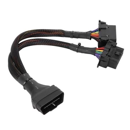 (Svart) Omabeta OBD Splitter Adapter 1 til 2 OBD Splitter, Y-kabel forlengelse, Bil diagnostisk verktøy