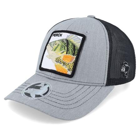 Skillfish - Šedá trucker Kšiltovka - Kids Perch Pro Fishing 112 Split Grey/Black Trucker @ Hatstore