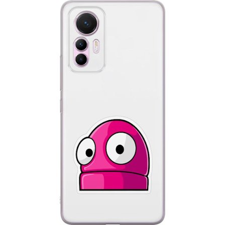 Yhteensopiva Puhelinkuori Xiaomi Xiaomi 12 Lite Pinkki sarjakuvahahmo suurilla silmillä leikkisässä ja humoristisessa tyylissä