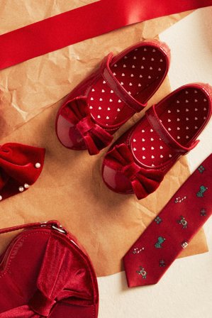 Kappahl | Rusetilla somistetut ballerinat | Punainen