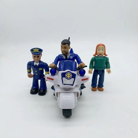 3 stykker Joint Movable Brannmann Sam Motorbåt Figur Leker Set Anime Brann Kvinne Kollesjon Figuraer