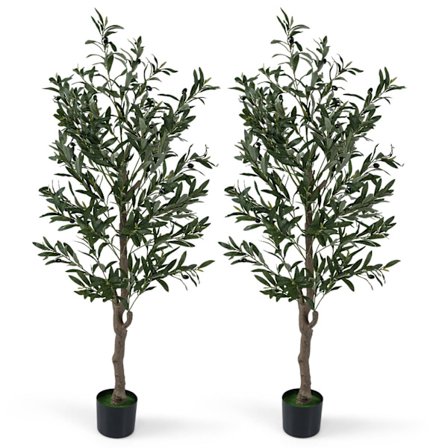 Keinotekoinen oliivipuusetti realistisilla hedelmillä, 150 cm