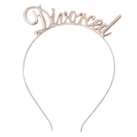 Minimalistisk metall tunt pannband Roliga skilda bokstäver Tiara hårbåge Festdekorationer Tillbehör för nyanvända ensamstående kvinnor Break Up Gift