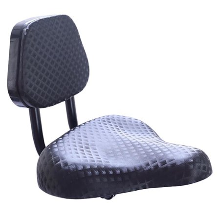 Cykling Bred Komfortabel Kunstlæder Cykelsadel Med Ryglæn Cykelsadel