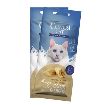 Kattegodbidder med and og lever - Treateaters Cat Pillows 30 g