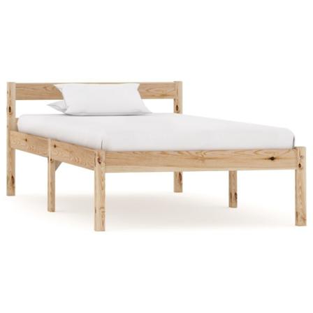 Vidaxl Sängram Med 2 Lådor Massiv Furu 100x200 Cm Brun