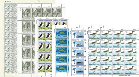 Færøerne - Samling af helark i 1 lagermappe - Postfrisk
