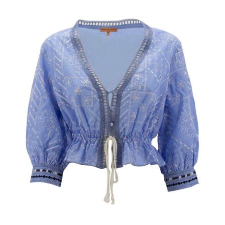 Ermanno Scervino Topwear D404L301Sqg Blå, Dame