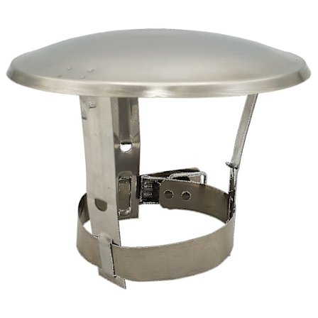 Rustfritt stål skorstein røykrørhette regnbeskyttelseshette avslutning 60-250mm Xd2-XS