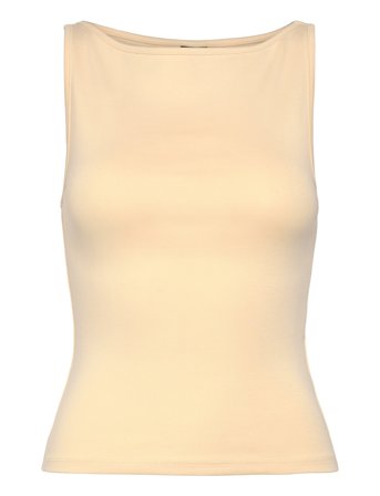 Gina Tricot Boatneck Tanktop - Yellow - XS