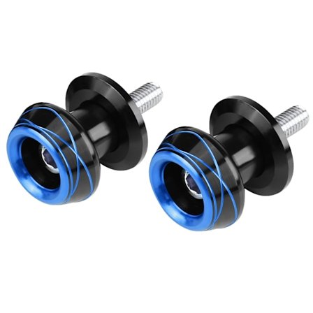 CNC Svingarmsspolar Sliders 8mm 10mm Universal Motorcykel Blå