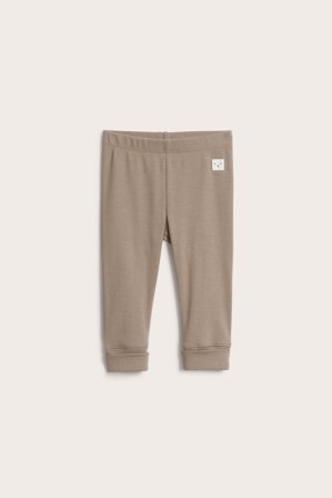 Kappahl | Prążkowane legginsy dla niemowląt | Brązowy