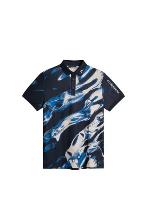 J.Lindeberg - Golf - Tour Tech Print Polo - Blå - Man - XXL