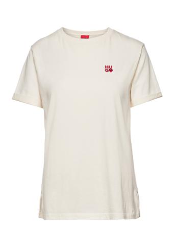 Dibiusa_5 T-shirt Top Creme HUGO