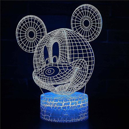 3d optiska illusionslampor 7 färger Touch Switch Switch Nattljus Art Deco Skapa en romantisk atmosfär