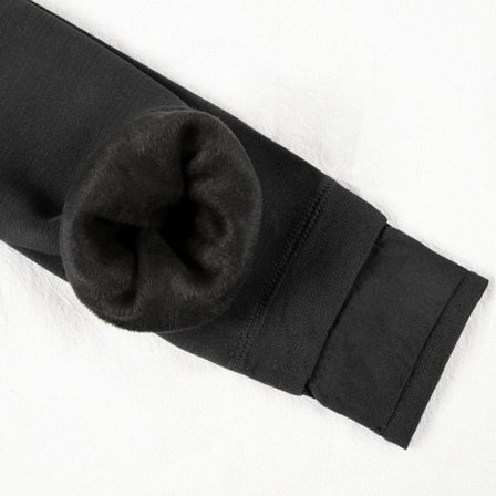 ATHVOTAR Varma Vintertights Dam Elastiska Smala Fleece Tights Sammet Tjocka Tights Hög Midja Sexiga Kroppsstrumpor Kvinnor Svart