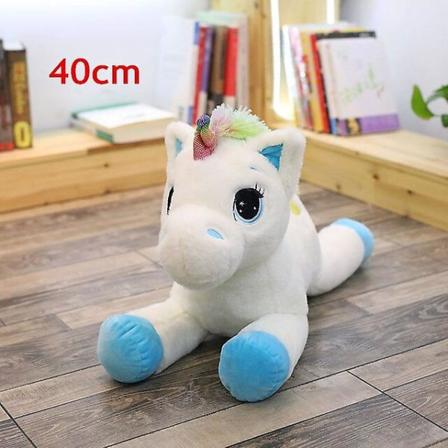 Jättikokoinen 110/60 cm Kawaii Unicorn pehmolelu pehmeä täytetyt Suosittu 40cm blue