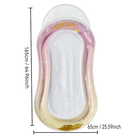 Vatten Uppblåsbar Flytande Rad för Vuxna, Förtjockad Lövformad Loungestol, Badmadrass, Flytande Enkel Flytbädd[YD]