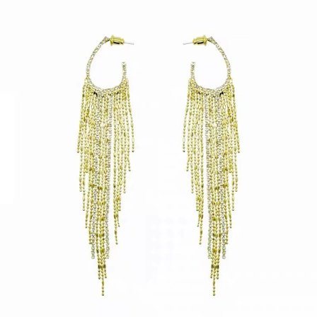 Gull lange dusk øredobber for kvinner lange tråd øredobber
