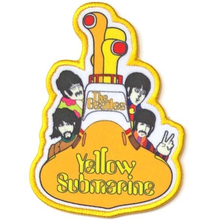 The Beatles Yellow Submarine All Aboard Patch One Size Gul/Vit