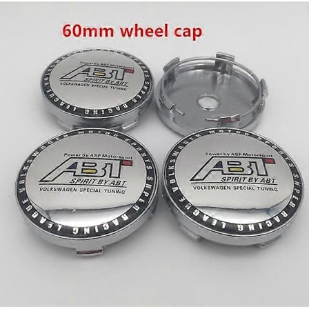 4 stk. 56 mm 60 mm 65 mm 68 mm ABT Bilhjul Nav Center Cap Badge covers emblem mærkat Dekal Styling tilbehør