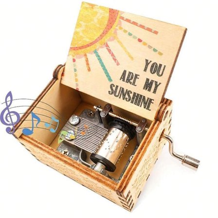 Lasergravert klassisk musikboks i tre – hånddrevet dekorasjonsspilledåse_TF_TF