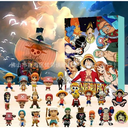 Jul One Piece Dukke Adventskalender 24 Dager Blindboks Figurer Leker Nedtelling Barnegave