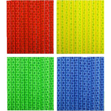 Polkupyörän Pinnan Heijastin, 4/48-pakkaus (12 x Sininen + 12 x Vihreä