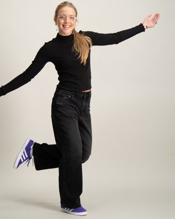 Tommy Hilfiger MABEL BLACK WASH Czarny Jeansy Dziewczyna - Kids Brand Store