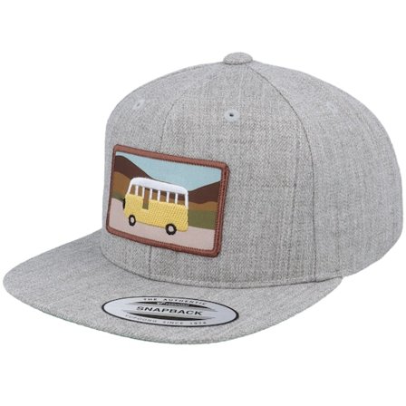 Kinder Kiddo Cap - Grau snapback Cap - Kinder Toot Toot Patch Heather Grey Snapback @ Hatstore