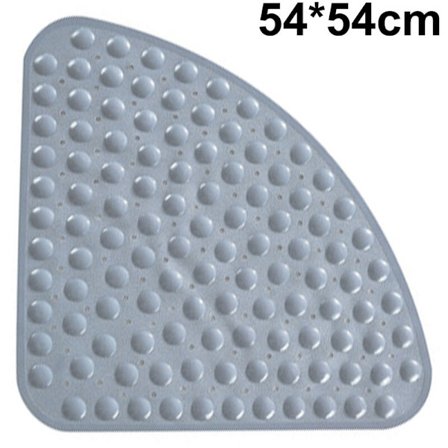 Sektor bademåtte 5454cm PVC Sektor skridsikker bademåtte til brusekabine med sugekopper bademåtte til badeværelse, grå