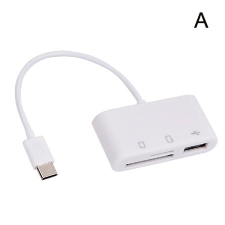 USB C 3-i-1 Hub Konverter Typ C Adapter SD-kortläsare för Mac Typ-C One-size