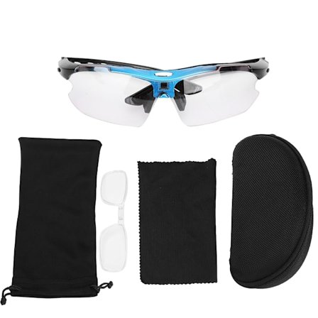 Farveskiftende cykelbriller udendørs fiskeglas mountainbike vindtætte solbriller - blå i midten