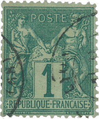 Frankrig 1876 - YT 61 - Stemplet