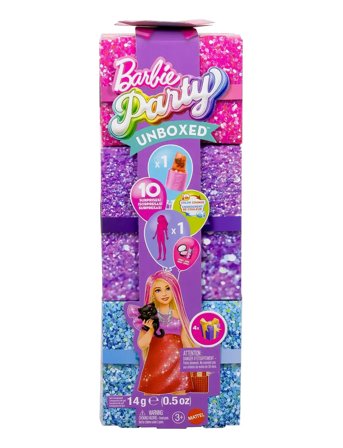 Barbie Party Unboxed Glam Party Series Red Sparkle Doll & Accessories With 10 Surprises - Multi/patterned - ONE SIZE