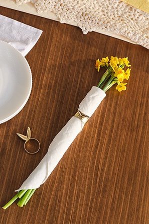 Jotex - Bunny Servettring Med 2-pack Guld FUNNY - Köp Kökstillbehör hos Jotex