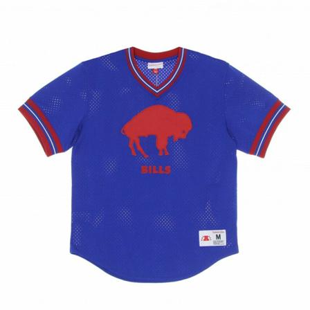 Mitchell & Ness, T-Shirt Blauw, Heren, Maat:S