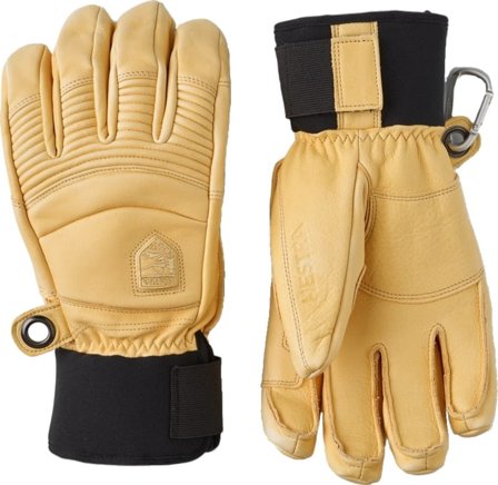 Hestra Leather Fall Line - 5-finger Men ski gloves Beige 8