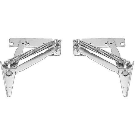 2 Pieces Cupboard Door Spring Hinge 80 Degree, Stainless Steel Lift-up Spring Hinge For Supporting