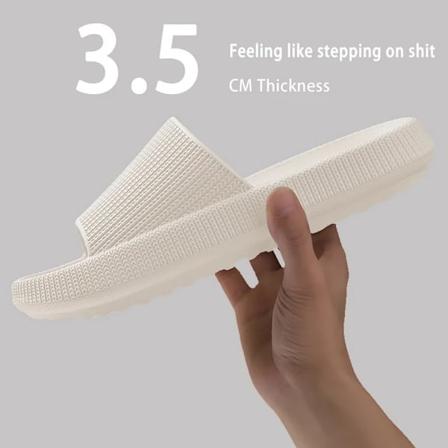Høj Kvalitet Sky Tøfler Til Mænd Flip Flops Strand Sandaler Badeværelse Icke-Slipp Slides Mænd Kvinder Slippers Indendørs Hus Sho Er A-White 38-39 (