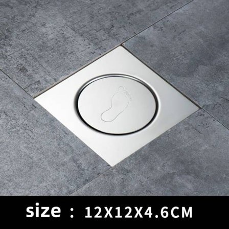 Press-Type gulvavløp Gulv montert sluk 12X12CM 12X12CM