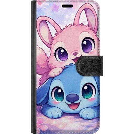 Kompatibel Tegnebogsetui til Motorola Motorola Moto G34 Sød kawaii illustration med pink og blå fantasidyr, store øjne og bløde farver perfekt til