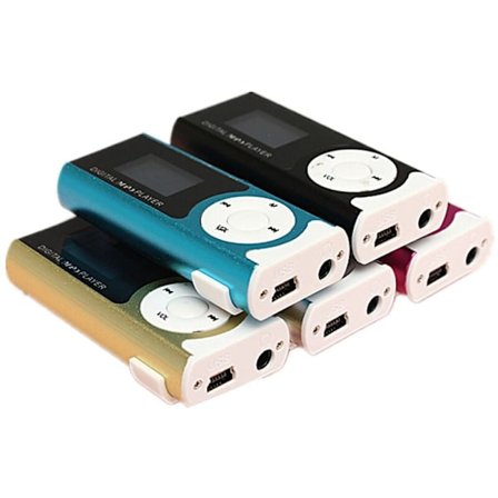 MINI MP3-spiller USB-klips-spiller LCD-skjerm 16 GB TF-kort mini SD