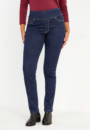 Cellbes of Sweden - Stretchy jeggings med høy elastisk midje Elin i mørk blå / denim for damer i størrelse 48S