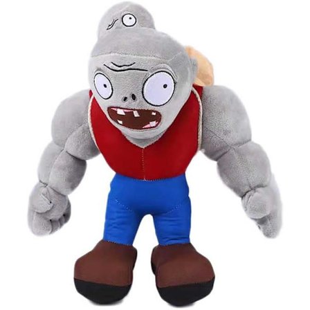 PVZ Plyslegetøj - Inkluderer 50 stk. klistermærker, PVZ Figurer Plysdyr, Zombie Plante Plysdyr, Zombie Plys, Plante