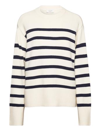Lindsay New Knit Stripe Top White NORR